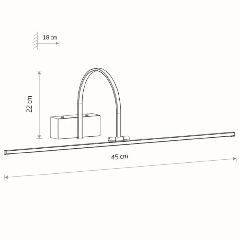 Kinkiet ARTLINE LED czarny 4W