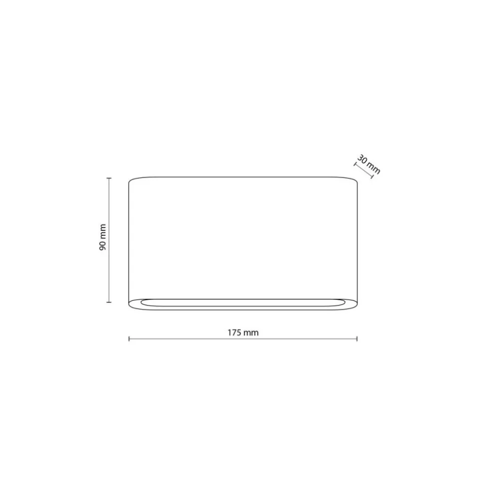 Kinkiet ARWENA M czarny 2xLED IP 54