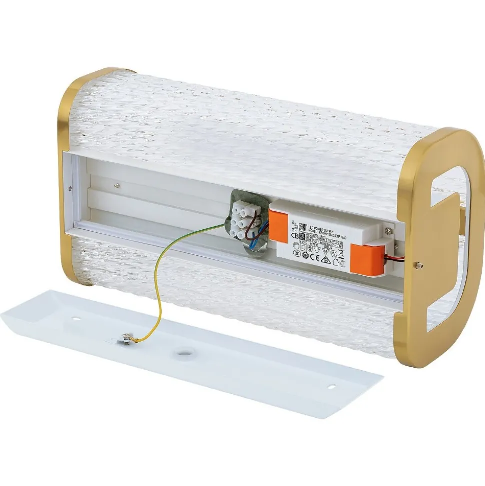 Kinkiet Łazienkowy PALMAS Złoty 15W LED 4000K IP44