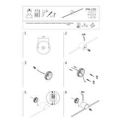 Kinkiet Łazienkowy PIN Czarny 10W LED 4000K IP44 91cm