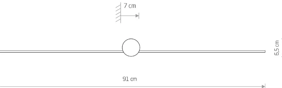 Kinkiet Łazienkowy PIN Czarny 10W LED 4000K IP44 91cm