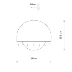 Kinkiet CABO LED czarny 10W IP54 3000K