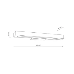 Kinkiet ścienny TEO Orzech Drewno 12W LED