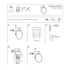 Kinkiet CIRCOLO Czarny 9W LED 3000K