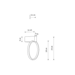 Kinkiet CIRCOLO Czarny 9W LED 3000K
