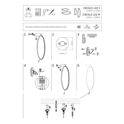 Kinkiet CIRCOLO Czarny 18W LED 3000K