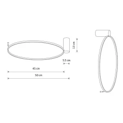 Kinkiet CIRCOLO Czarny 18W LED 3000K