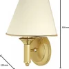 Kinkiet CLASSIC Złoty Ecru Abażur Mini 1xE27