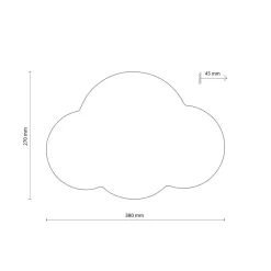 Kinkiet CLOUD Szary 2xG9