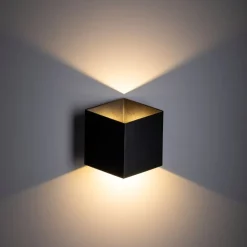Kinkiet CUBE czarny 2xLED IP 54