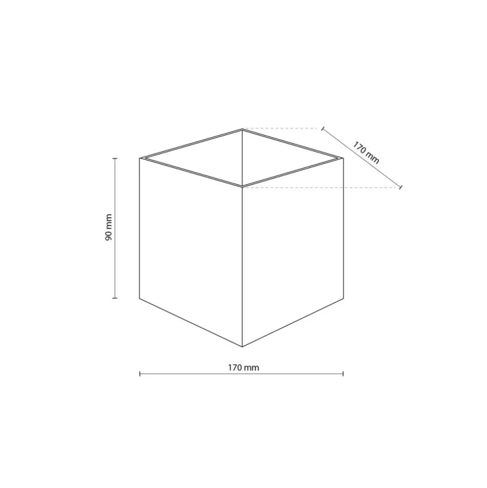 Kinkiet CUBE czarny 2xLED IP 54