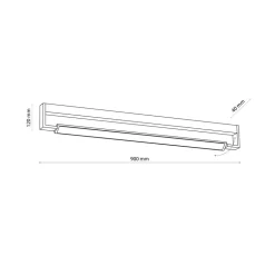 Kinkiet DEKSTER Czarny LED 36W IP44