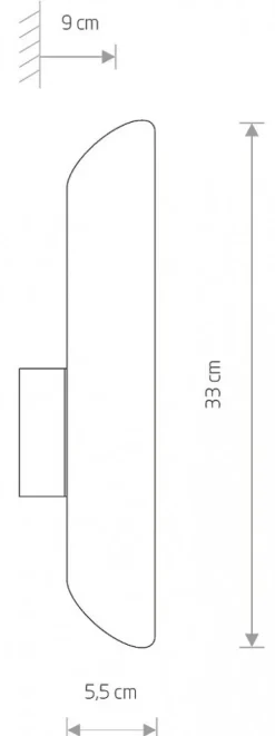 Kinkiet EYE WALL CUT Złoty 2xGU10