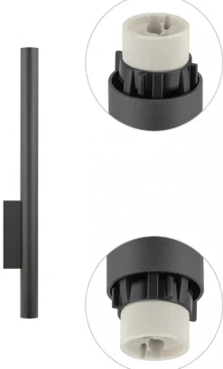 Kinkiet FOURTY XL Szary 1xGU10 R35
