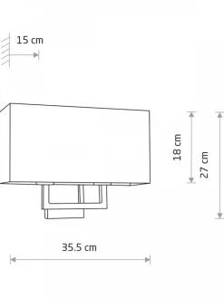 Kinkiet HOTEL MOOD kremowy 2xE27