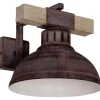 Kinkiet industrialny Hakon brązowy LOFT