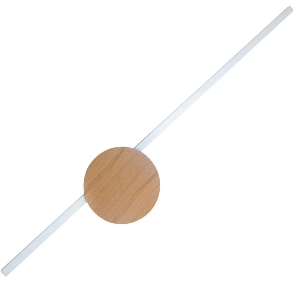 Kinkiet JAVA Biały Drewno 36W LED 93cm