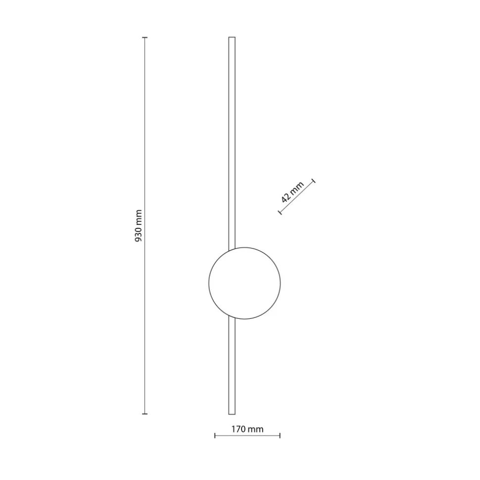 Kinkiet JAVA Biały Drewno 36W LED 93cm
