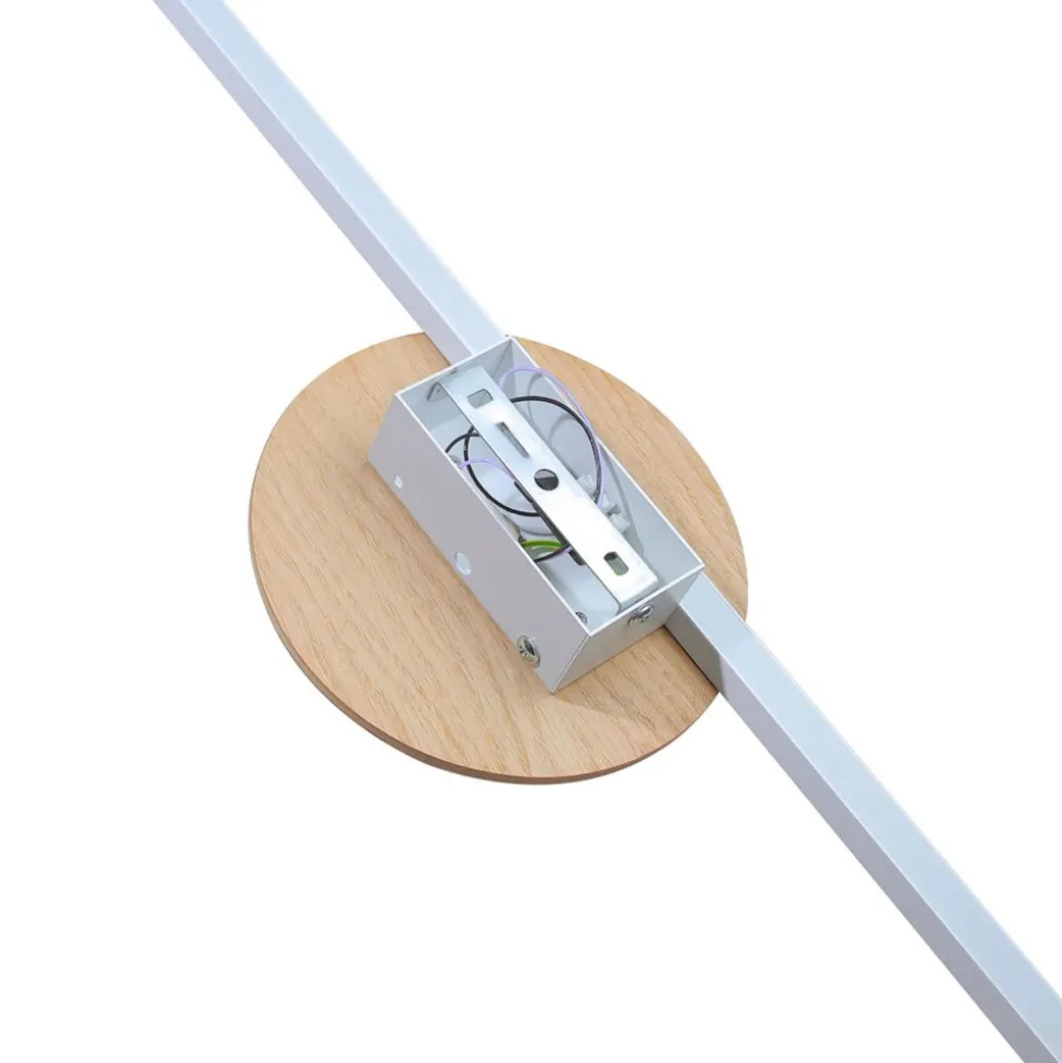 Kinkiet JAVA Biały Drewno 36W LED 93cm