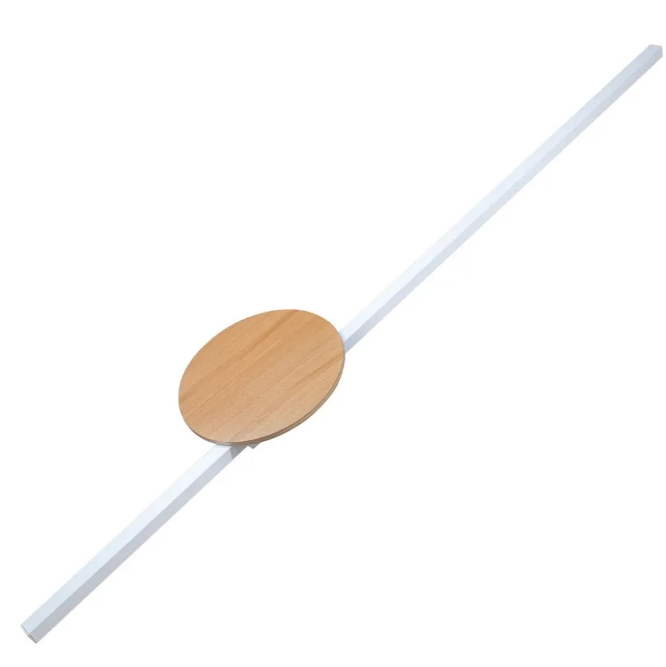 Kinkiet JAVA Biały Drewno 36W LED 93cm