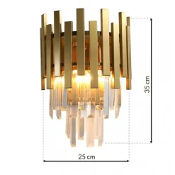 Kinkiet kryształowy ASPEN GOLD 2xE14