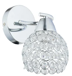 Kinkiet kryształowy srebrny Crystal I 1xE27 kryształki