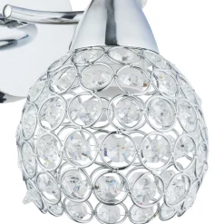 Kinkiet kryształowy srebrny Crystal I 1xE27 kryształki