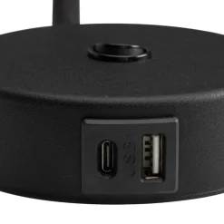 Kinkiet LAGOS czarny 1xG9 z wyłącznikiem i USB