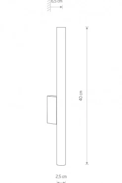 Kinkiet LASER 40cm biały 2xG9