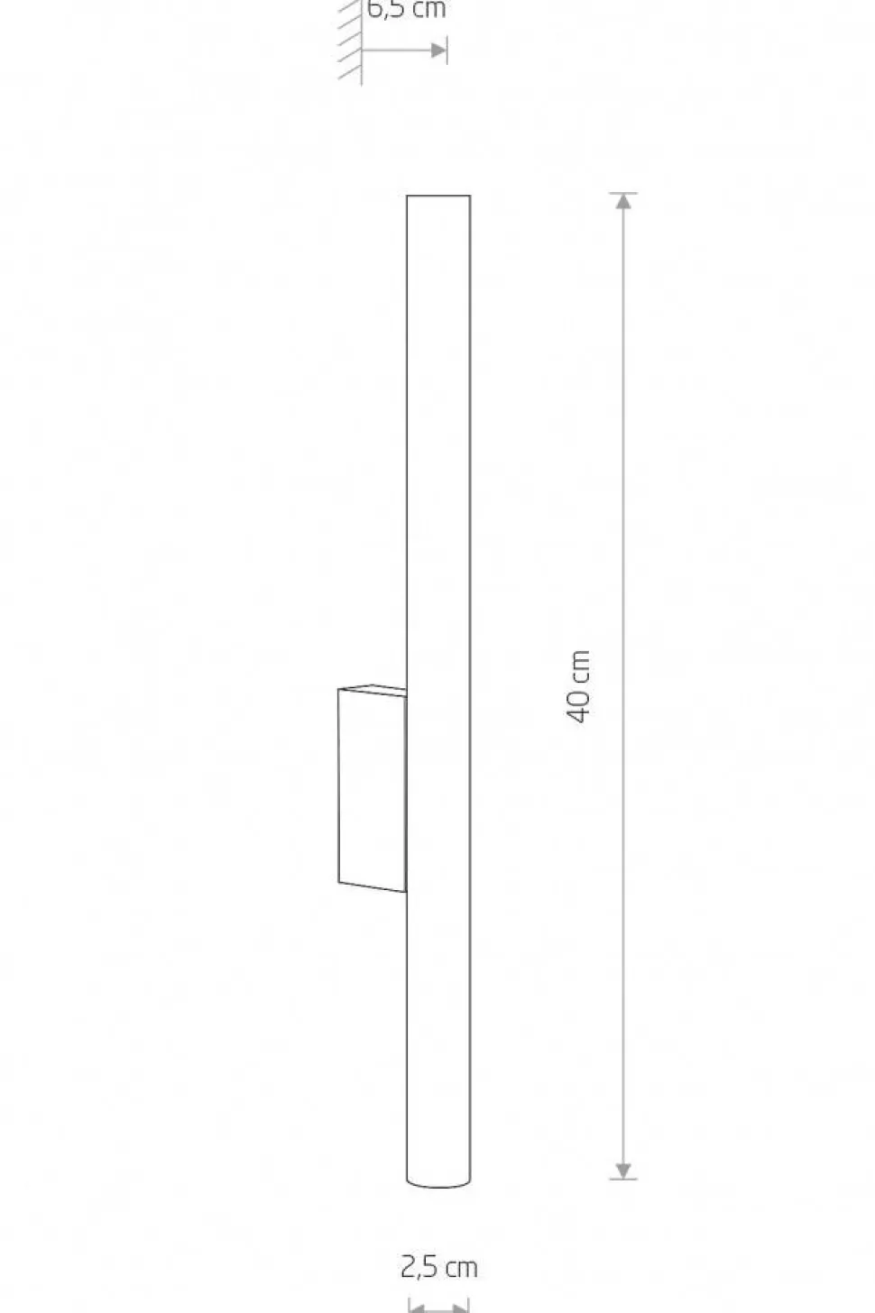 Kinkiet LASER 40cm czarny/złoty 2xG9