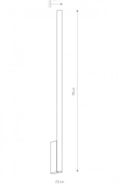 Kinkiet LASER XL 78cm czarny 2xG9