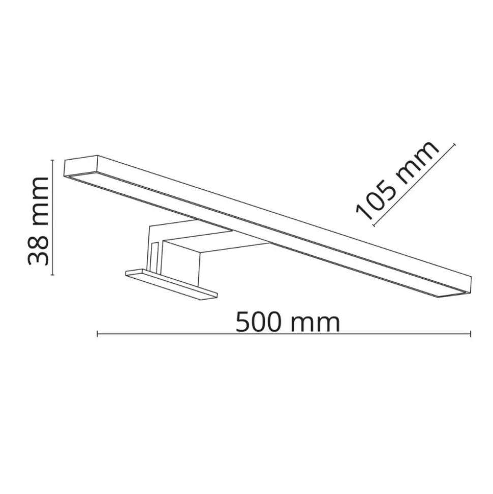 Kinkiet LEITO chrom 1xLED 50 cm