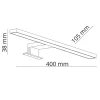 Kinkiet LEITO czarny 1xLED 40 cm