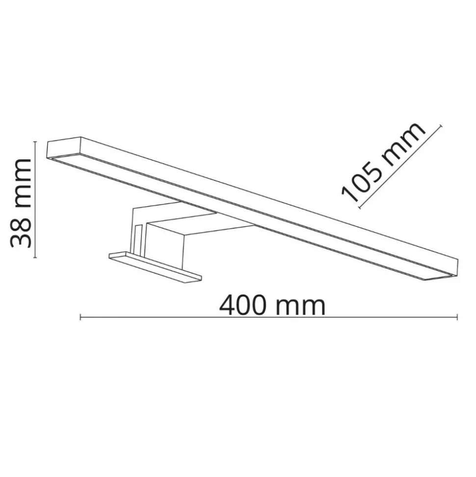 Kinkiet LEITO czarny 1xLED 40 cm
