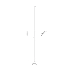 Kinkiet LINEA M szary 1xLED IP 65