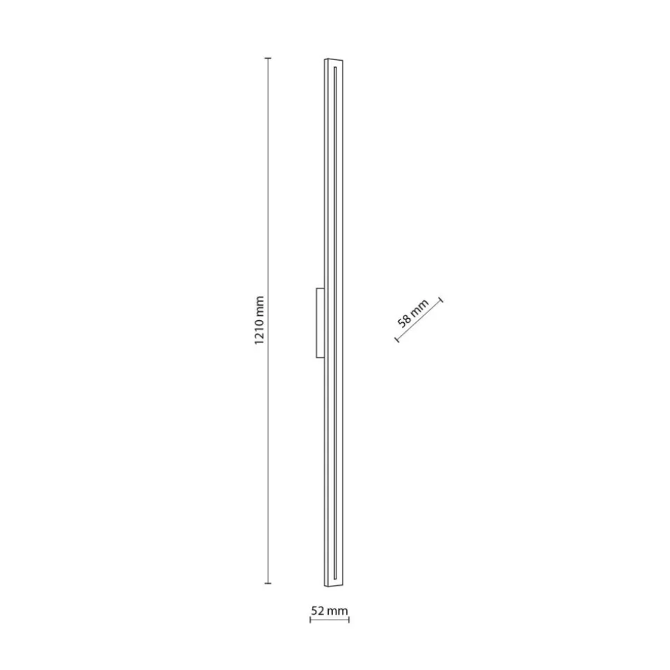 Kinkiet LINEA M szary 1xLED IP 65