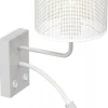 Kinkiet LOFT SHADE Biały Złoty Klosz z Tworzywa 1xE27 1xG9
