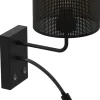 Kinkiet LOFT SHADE Czarny Złoty Klosz z Tworzywa 1xE27 1xG9