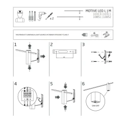 Kinkiet MOTIVE Czarny 11W LED 4000K 80cm