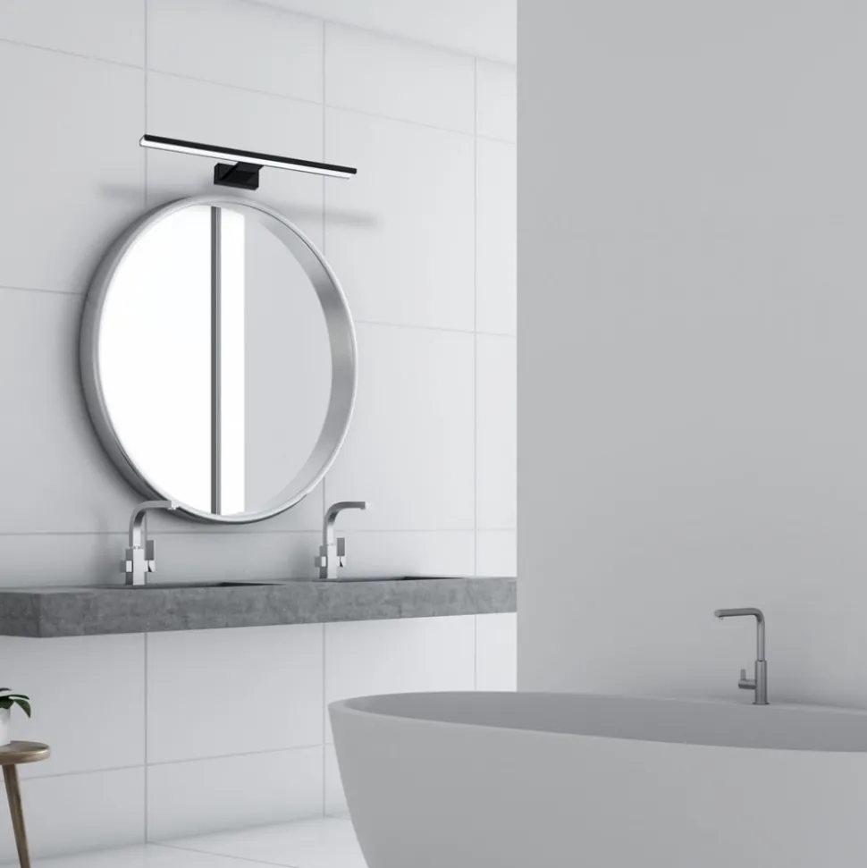 Kinkiet nad lustro SHINE czarny 60 LED