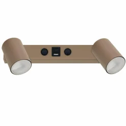 Kinkiet NEX sabia beżowy 2xGU10 z wyłącznikiem i USB