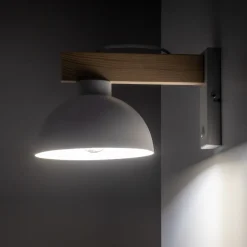 Kinkiet OSLO Biały Metalowy Klosz 1xE27