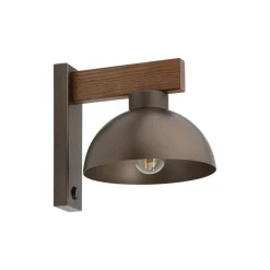 Kinkiet OSLO Brązowy Metalowy Klosz 1xE27
