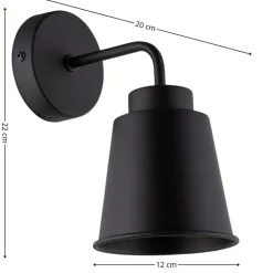 Kinkiet PRIMO NEW czarny 1xE27