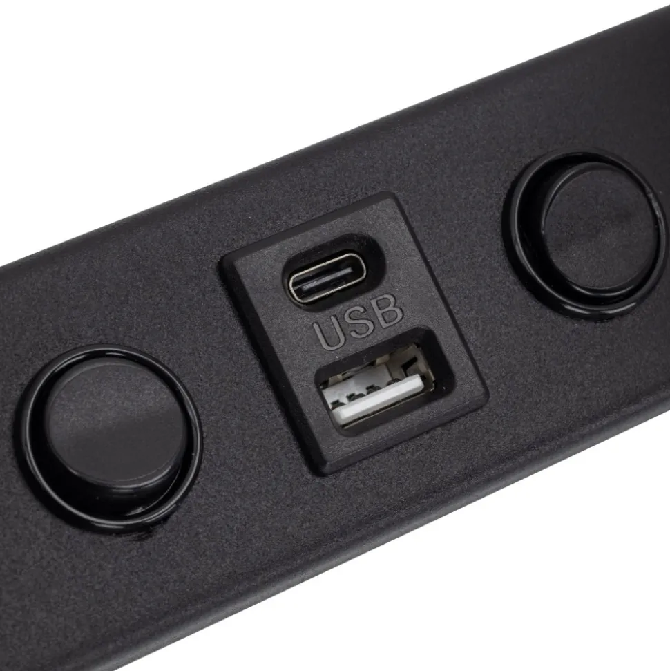 Kinkiet Regulowany VOX Czarny Biały Klosz 1xGU10 1xG9 2xUSB