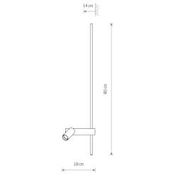 Kinkiet regulowany z włącznikiem EASY LED RIGHT czarny 1xGU10