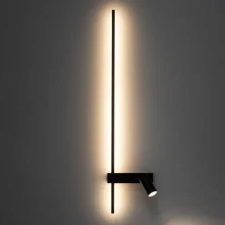 Kinkiet regulowany z włącznikiem EASY LED LEFT czarny 1xGU10