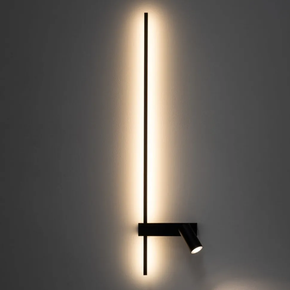 Kinkiet regulowany z włącznikiem EASY LED LEFT czarny 1xGU10