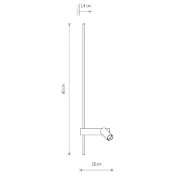 Kinkiet regulowany z włącznikiem EASY LED LEFT czarny 1xGU10