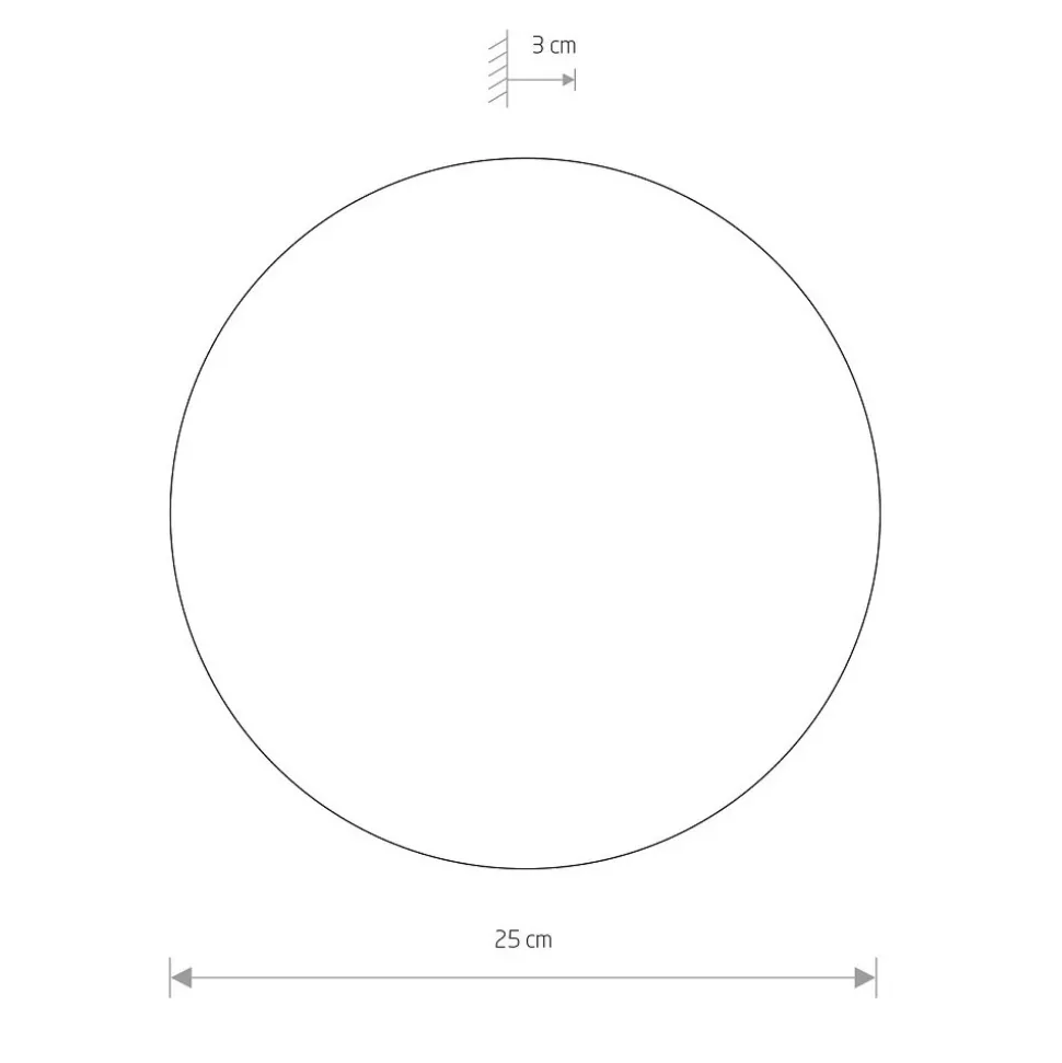 Kinkiet RING Biały 10W LED 3000K IP20 25cm